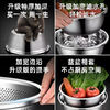 LZJV stainless steel drain basket, kitchen basin, household fruit washing basket, rice basin sieve, 316 steel + extra thick and extra deep, ending soon / 20cm solid basin with leakage basin