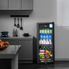 Frestec Ice Bar Bar Cabinet Office Large Capacity Small Refrigerator Home Living Room Glass Single Door Display Cabinet Red Wine Constant Temperature Refrigerator Second Level Energy Efficiency Retro Model 178 Liter Black Liner Refrigeration + Micro Freezing + Light + Lock