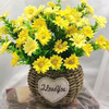 Sunflower bouquet, artificial flowers, artificial flower decorations, living room table, flower pots, green plants, balcony interior decorations, large sunflower + straw pot + butterfly