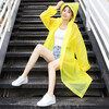 Bovonik outdoor disposable raincoat poncho adult thickened translucent frosted long hood