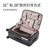CROWN Trolley Case Zipper Aluminum Frame Suitcase Universal Wheel Front Opening Cover Side Opening Suitcase Travel Case 5278 Iron Gray Zipper 25 inches Need to be checked in