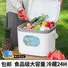 Insulation box ice refrigeration 72-hour stall outdoor car travel fresh-keeping portable refrigerator household ice bucket //. White 5 liters