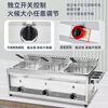 Tongbei gas fryer, commercial stall, gas liquefied gas fryer, Oden fried dough sticks, fried chicken and potato tower, fried skewers and noodles, commercial fryer, frying machine, high-quality double cylinder, oil temperature gauge, double frying blue, pot thickness 0.8