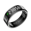 Vegeta 2025 new smart ring multifunctional heart rate blood oxygen sleep health monitoring multi-sport mode recording step counting running smart ring black heart rate blood oxygen/remote photography, etc. 12# inner diameter 21.6mm circumference 67.8mm