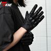 TKNE summer motorcycle gloves men's anti-fall breathable sheepskin retro KP10/black summer style-hole S