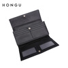 Honggu New Wallet Women's Long Korean Style Simple Wallet Three-fold Multifunctional Wallet Small Handbag Clutch Black (Long Style)