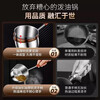 Hot oil small pot, stainless steel mini small pot, extended wooden handle, special tool for burning oil and pouring oil, uncoated, small size 300ml, extended handle, not hot