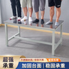 Kegang stainless steel workbench operating table packing table dust-free workshop desk waterproof anti-rust high temperature resistant operating table school laboratory acid and alkali resistant corrosion resistant instrument test bench can be customized Stainless steel desktop 200*60*75 load-bearing 300kg