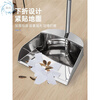 Dustpan stainless steel single garbage shovel large iron dustpan thickened 304 garbage bucket sweeper ash bucket rub stainless steel dustpan large thickened