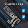 American travel luggage can be carried on the plane 20-inch large-capacity trolley suitcase soft box hidden blue gray QJ0 password box