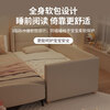 Shuhuida children's bedside widened spliced bed, adults can sleep in solid wood soft package with guardrail princess crib for men and women baby bed, two-sided guardrail cream gray + free baby grade mattress, outer diameter 200*60cm