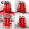 Guxiang fire extinguisher rack fire extinguisher base floor placement rack fire extinguisher rack bottom bracket fire emergency rescue display red metal paint thickened fixed bracket 4/5 kg fire extinguisher rack-place 2