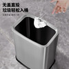 KUK410 stainless steel trash can large living room kitchen bathroom hotel office trash can double bucket 15L black titanium