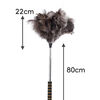 Ostrich feather duster for household telescopic dust removal without shedding hair, car cleaning artifact, ostrich feather three-section retractable pole