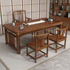 Shetan new Chinese solid wood desk Mingyue home painting desk simple retro study balcony Zen style large board desk rosewood color single table 160*80