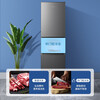 Royalstar Refrigerator Level 1 Energy Efficiency and Energy Saving Home Small and Medium Two-Door Three-Door Thin Refrigerator Freezer and Refrigerator Large Capacity for Rental Dormitory 215 Liter Gray Three Doors Level 1 Energy Efficiency and Power Saving Height 1.56 Meters