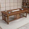 Shetan new Chinese solid wood desk Mingyue home painting desk simple retro study balcony Zen style large board desk rosewood color single table 160*80