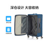 American travel luggage can be carried on the plane 20-inch large-capacity trolley suitcase soft box hidden blue gray QJ0 password box