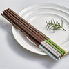 TREEJACK chicken wing solid wood inlaid chopsticks for restaurants, home paint-free, wax-free, anti-slip, anti-scalding, mildew-proof, one person, one chopstick, serving serving chopsticks