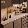 Continue to write solid wood sideboard against the wall integrated floor-to-ceiling storage cabinet slate tea cabinet black walnut storage cabinet storage cabinet skirting drawer 1.8 meters