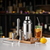 CLITON304 stainless steel cocktail mixer, milk tea shop hand-made lemon artifact cocktail hand-shake cup and pot 19-piece set