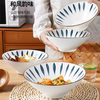Japanese ramen bowl large bowl instant noodle bowl household Internet celebrity tableware 8 bucket hat porcelain bowl noodle restaurant bucket hat soup bowl ceramic bowl random style 8 inch bucket hat bowl 4 pieces