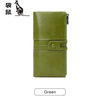 Kangaroo ladies new fashion RFID anti-theft brush retro simple zipper wallet buckle multi-function storage card bag coffee