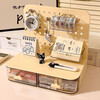 Cream style desktop hole-in-the-wall storage box office desk drawer-type storage rack student dormitory storage artifact new hole-in-the-wall storage box only small handkerchief clip