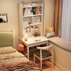 Grubi solid wood desk bookshelf integrated table with perforated board student study table home small apartment bedside office computer table desk + bookshelf + horn chair*1 Remarks color 80cm*60cm*75cm