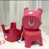 Home Cartoon Portable Low Stool Living Room Bathroom Pads Thickened Children's Bench Anti-Slip Portable Stool Durable Stool Strawberry Bear Thickened Children's Stool (Random Stickers) Shoot One and Send One (Get One)