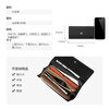 Scarecrow Wallet Women's Long Genuine Leather 2025 New Large Capacity Women's Wallet First Layer Cowhide Mobile Phone Clutch 10 Card Slots Black 19*2.5*9.5cm 10 Card Slots