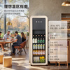 HCK Husky national subsidy 168 liter refrigerator built-in ice bar first-class energy efficiency household retro wine cabinet frozen storage dual-temperature partitioned freezer fruit freshness cabinet Dundunba new product slim and easy to embed - milk tea color 136L refrigerated and refrigerated one