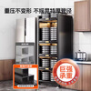 Sirao kitchen multifunctional storage rack floor-standing refrigerator sandwich storage cabinet sideboard microwave oven storage bowl cabinet three layers of gray thickened carbon steel 35*32*80cm
