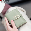Woodpecker (TUCANO) short wallet women's niche design 2026 new summer ladies small fresh and exquisite folding coin purse student card holder light coffee color