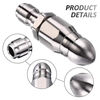 Water rat sewer dredging artifact high-pressure nozzle stainless steel 1/4 quick-plug front one rear six nozzles pipe cleaning head stainless steel water rat high-pressure nozzle dredge one pack front one rear six nozzles