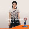 Inside and outside orange label Disney Zootopia cooperation Zhang Xiaowan's same style good stretch right shoulder T-shirt for women printed commuting Untamed Gray S