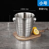 Chaosihui extra thick stainless steel ice bucket double-layer champagne bucket red wine iced beer ice bucket KTV bar ice wine bucket 9L extra thick 24CM
