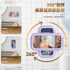 Zitai newly upgraded retractable rotating waterproof mobile phone box bathroom bath kitchen dishwashing watch drama artifact mobile phone holder box punch-free shower storage rack white