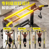 Lingluo German Folding Horizontal Bar Fitness Equipment Home Indoor Pull-Up Rack Family Children's Boom Parallel Bar Arm Flex and Extension Flagship Model - Yellow and Black + Triangular Ring + Feet Auxiliary Belt