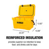 DeWalt 25-quart rotary molded cooler, yellow