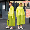Bovonik outdoor disposable raincoat poncho adult thickened translucent frosted long hood