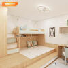Bungyue I1 tatami with desk small bedroom upper and lower bed wardrobe integrated children's room storage platform bed Hong Kong whole house order
