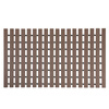 Frost Mountain PVC bathroom floor mat to prevent water accumulation, hollow heightening mat, bathtub side foot mat, shower room anti-slip mat, double-sided anti-slip, coffee color-67*43*0.7cm