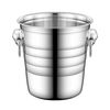 Chaosihui extra thick stainless steel ice bucket double-layer champagne bucket red wine iced beer ice bucket KTV bar ice wine bucket 9L extra thick 24CM