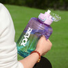Jingdong Logistics Extra Large Capacity Plastic Water Cup Fitness Sports Water Bottle Fall-resistant Ton-ton Bucket Student Male Gradient Purple 1.6L 1 pc