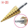 German imported hexagonal shank step drill large hole pagoda drill bit step drill bit steel plate hole opener reamer drill hexagonal shank step drill 4-20