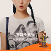 Inside and outside orange label Disney Zootopia cooperation Zhang Xiaowan's same style good stretch right shoulder T-shirt for women printed commuting Untamed Gray S