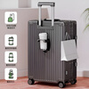 Diston Paul's high-looking aluminum frame suitcase, student trolley case, scratch-resistant and wear-resistant suitcase, sturdy and durable password box boarding case, twilight gray hard case, scratch-resistant and wear-resistant material + damaged replacement, 20-inch small boarding suitcase, free of charge