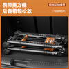 Fengzan Walking Ladder Herringbone Telescopic Ladder Portable Thickened Engineering Folding Ladder Home Multifunctional Hard Carrying Lift Access Ladder Used against the Wall Black Orange Straight Ladder 4.3 Meters + Hook