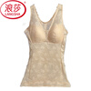 LangSha spring and summer ultra-thin bra shapewear for women, plus fattening back and belly vest 200 pounds large size corset top, champagne color L 95-115 pounds bra 75BC/80AB)